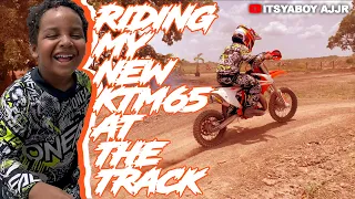 RIDING MY NEW KTM 65 AT THE TRACK !