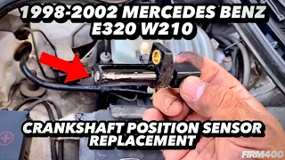 1998-2002 MERCEDES BENZ E320 W210 CRANKSHAFT POSITION SENSOR REPLACEMENT