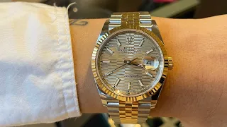 Unboxing Datejust fluted motif two-tone