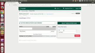 OpenMRS 2.3 Drug Order and Pharmacy module - How to create a plan drug order