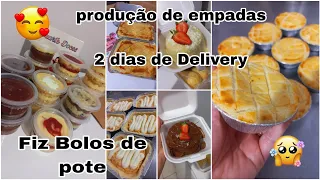 Vlog 2 dias de delivery/ fiz bolo de pote / fiz empadas 🥰 #ifood #vlog #confeitaria #doces