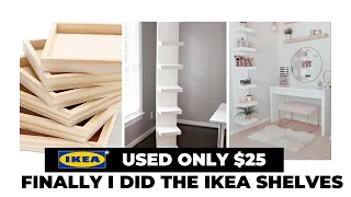 DIY IKEA LACK SHELVES HACK /UNDER $30 #diy #decor #ikea #shelves #hacks