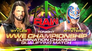 Aj Styles vs Rey Mysterio (WWE Championship Elimination Chamber Qualifying - Full Match)