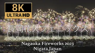 [8K60P] 長岡花火大会 2023 復興祈願花火 フェニックス - Nagaoka Fireworks Festival 2023 Phoenix - 2023.08.02