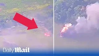 Moment Russia blows up German Leopard tank as Ukraine launches counter-offensive