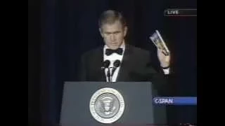 George W. Bush makes fun of his own grammar(Bushisms)