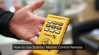 How To Use Stabila's LAR 350 Motion Control Remote Controller