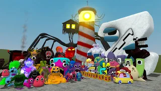 ALPHABET LORE FAMILY VS ALL NEW MONSTERS In Garry's Mod!