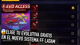 LLEGA NUEVO SISTEMA DE EVOLUTIVAS GRATIS en FREE FIRE LATAM 👻 *elige 1 evolutiva de prueba*