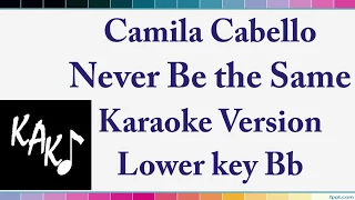 Camila Cabello - Never Be the Same Karaoke Version Lyrics Instrumental Lower Key Bb HD Best