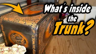 WHAT'S INSIDE this carved wooden TRUNK found inside the $1 locker I bought at the storage auction?