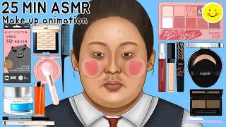 NO BGM ver. Makeup Animation Collection 3 | Unpopular school girl makeup, squid game, homelessness