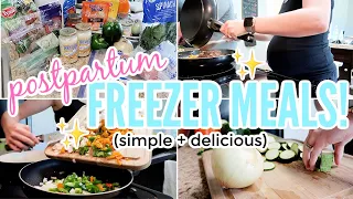 MAKING POSTPARTUM FREEZER MEALS! | 4 DELICIOUS MAKE AHEAD FREEZER MEALS | Ciera Sideri