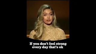 Motivational English subtitle | GIGI HADID : If you don't feel strong every day that's ok.