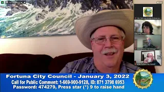 Fortuna City Council Meeting of 2022-01-03