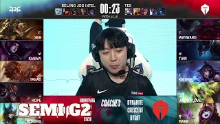 JDG vs TES - Game 2 | Semi Finals Playoffs LPL Summer 2022 | JD Gaming vs Top Esports G2