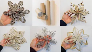 The Best Paper Snowflakes Tutorials ❄️ Easy Christmas Decorations DIY 🎄Paper Rolls Craft Ideas 😍