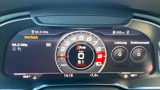 Audi r8 v10 spyder (570hp) acceleration 0-240 KM/H