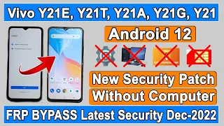 Vivo Y21T V2135 Google Account Remove || FRP Bypass Android 12 || Without Any App Without Computer.