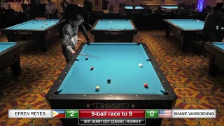 Efren Bata Reyes vs Shane Van Boening ᴴᴰ 2017 | Derby City Classic 9 ball Pool Round 8