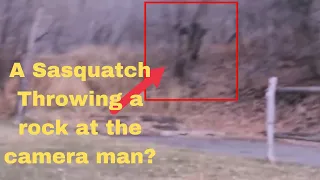 Unexplained: A bigfoot throwing a rock at a camera man in Provo Canyon Utah
