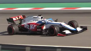 Williams FW43 F1 2020 Car in Action at Barcelona During Pre-Season Testing