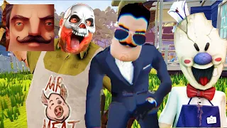 Hello Neighbor - My New Neighbor Mr Meat Rod Men in Black History Gameplay Walkthrough