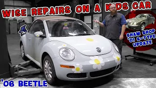 Great kids car, a 2006 VW Beetle! CAR WIZARD does some needed repairs to keep it safely on the road!
