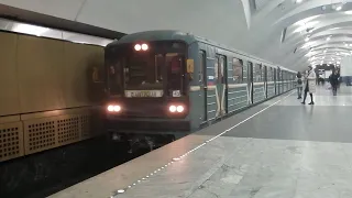 Поездка на поезде 81-717 со схемой фар 2-2-2 по Люблинско-Дмитровской-Линий №10167