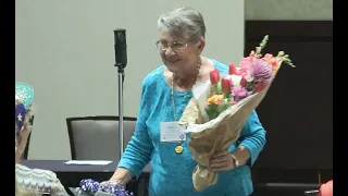 Barb Kelly receives the Region-19 Norma Moore Award