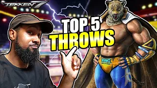 King's TOP 5 THROWS in Tekken 7!