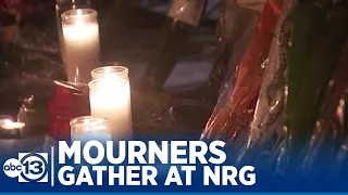 Mourners gather at NRG Park after Astroworld Festival tragedy