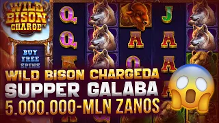 Wild bison chargeda supper galaba 5.000.000-mln zanos #slots #slotmachine