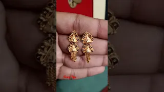 Gold Fancy Earring Tops with weight latest collection jewellery #shorts