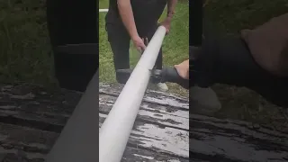 Cutting a PVC Pipe with a Sawzall!!! #shorts #cutting #saw #trending #viral #pvc