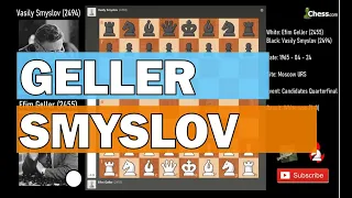 Efim Geller vs Vasily Smyslov analyzed by Stockfish | 1965