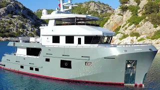 New Bering 77 steel motor yacht