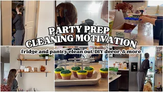 PARTY PREP CLEANING MOTIVATION | Fridge and Pantry Clean Out, Cleaning, DIY Party Decor, & More