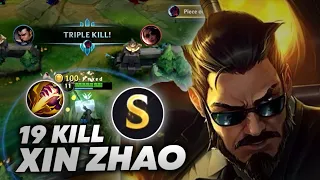 WILD RIFT XIN ZHAO STILL BROKEN JUNGLE SEASON 13 ( 19 KILL )