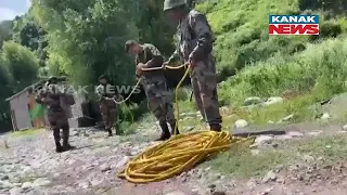 Rescue Operation Of Army Personnel Near The River In Chatha Pani Area Near Mughal Road In Poonch