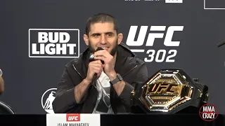 Islam Makhachev heavily BOOED by crowd at UFC 302 Presser