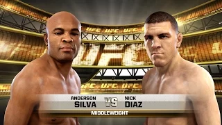 EA Sports UFC 183 Anderson Silva V.S Nick Diaz PS4 Gameplay