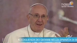 GMG2016, discorso di Papa Francesco ai giovani nel Parco Jordan di Cracovia