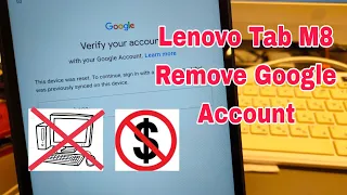 Without PC! Lenovo Tab M8 (2nd) (TB-8505F). Remove Google account, Bypass FRP.