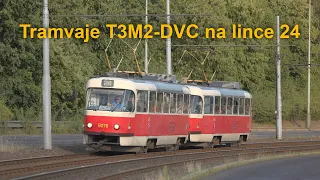 Tramvaje T3M2-DVC 8076+8079 na lince 24 a 15, 17-20.7.2023 | 8K HDR