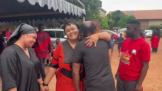 The Moment Vivian Jill Hug Big Akwess Passionately At Matilda’s Mother Funeral/Kwaku Manu/Broda Samy