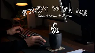 2-Hour Study with Me | Calm Rain | With Countdown+Alarm | Day 8