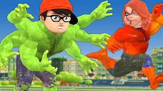 Alien Nick Transform Papa NickHulk 6 Hand Colorful Vs Chucky Hulk Saves Son Squid Game-Scary Teacher