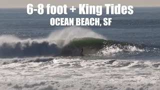 OCEAN BEACH SAN FRANCISCO SURFING, KING TIDES 11-15-2020!! [Heavy & Raw Footage]