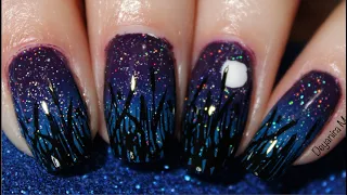 Night Sky Nails 🌌  || Gradient Nail Art || Deyanira Morales Nail_Art